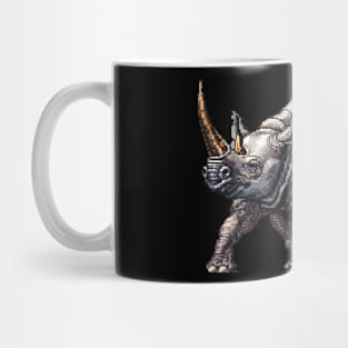 Pixelated Rhinoceros Artistry Mug